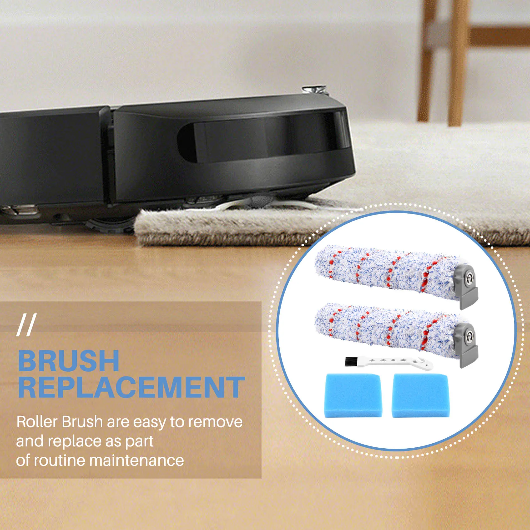 foam roller hand Replacement Brush Roller for IFloor Wet Dry Cordless Vacuum Cleaner 2 Pack Roller Brush +2 Pre-Filter Foam
foam roller hand Replacement Brush Roller for IFloor Wet Dry Cordless Vacuum Cleaner 2 Pack Roller Brush +2 Pre-Filter Foam