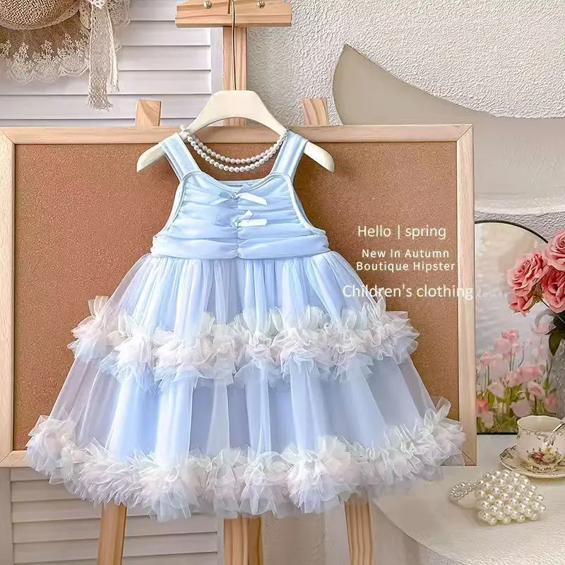 Girls' Western Style Mesh Suspender Dress Summer Princess Baby Children's Dress New
Girls' Western Style Mesh Suspender Dress Summer Princess Baby Children's Dress New