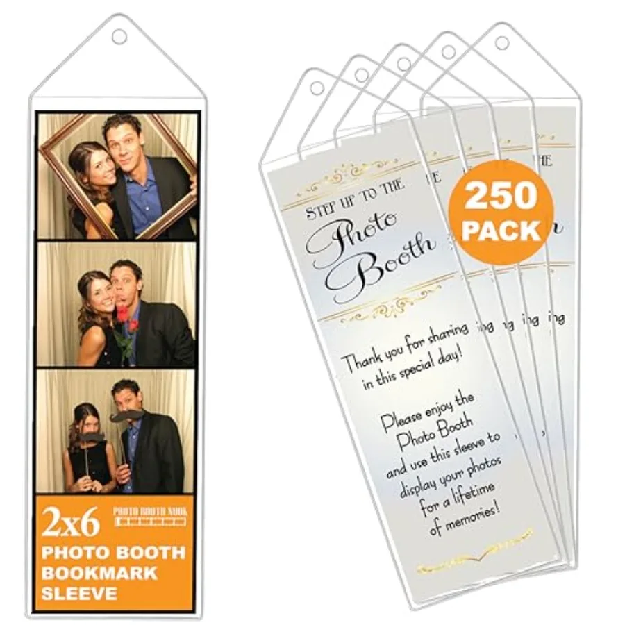 2x6 Clear Bookmark Sleeves Count Plastic Bookmark Sleeves for Photo Booth Strips with Silver Inserts Bulk
2x6 Clear Bookmark Sleeves Count Plastic Bookmark Sleeves for Photo Booth Strips with Silver Inserts Bulk