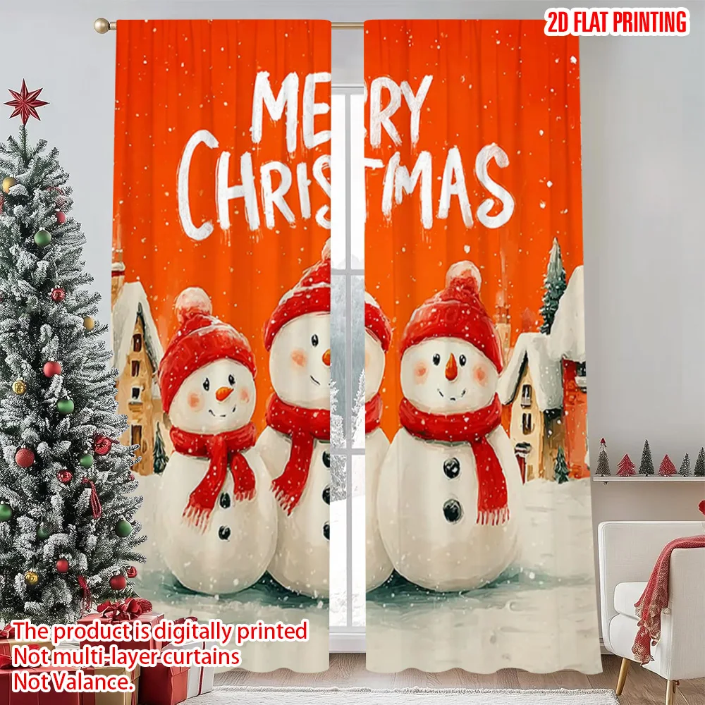 2pcs 2D flat printing Merry Christmas Scene Curtains Merry Christmas day Snowman Durable Polyester Without Electricity Family
2pcs 2D flat printing Merry Christmas Scene Curtains Merry Christmas day Snowman Durable Polyester Without Electricity Family