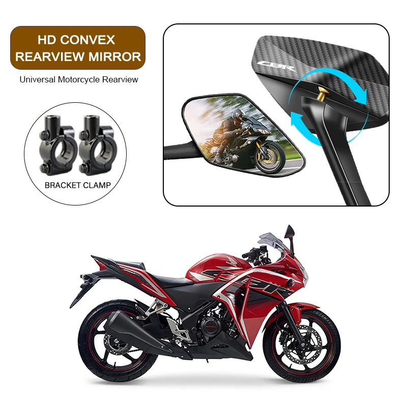 Зеркало заднего вида из углеродного волокна для HONDA CBR600RR CBR1100XX CBR600 RR CBR 1100XX 2025 Регулируемые выпуклые зеркала для мотоцикла 10 мм 
Зеркало заднего вида из углеродного волокна для HONDA CBR600RR CBR1100XX CBR600 RR CBR 1100XX 2025 Регулируемые выпуклые зеркала для мотоцикла 10 мм