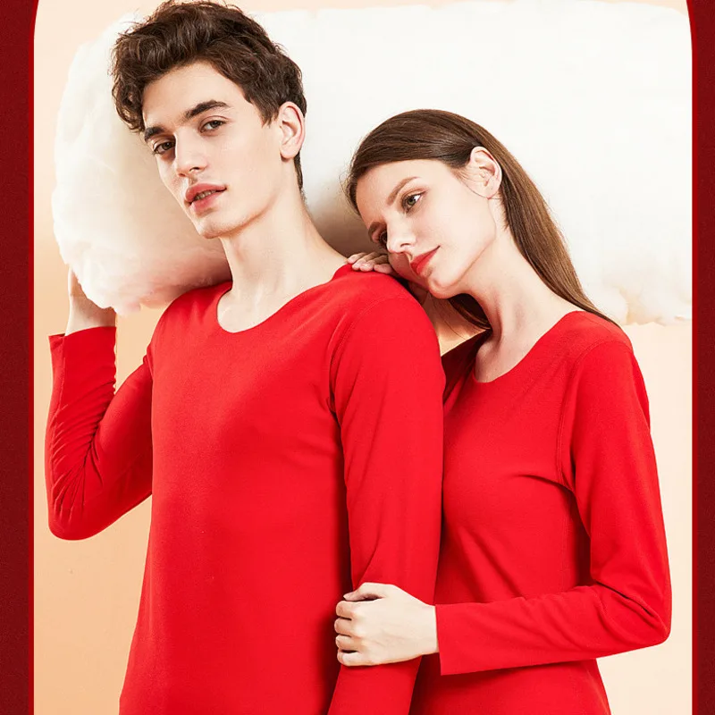 New Year's Red Warm Underwear Couples Wedding Celebration Men's Women's Autumn Clothes Pants Women's Thermal Underwear Pajamas
New Year's Red Warm Underwear Couples Wedding Celebration Men's Women's Autumn Clothes Pants Women's Thermal Underwear Pajamas