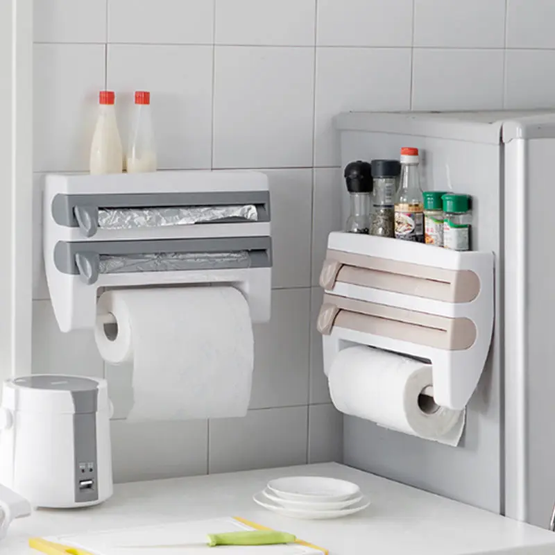Cling film cutter wall-mounted kitchen towel rack cling film tin foil cutting box punch-free storage rack
Cling film cutter wall-mounted kitchen towel rack cling film tin foil cutting box punch-free storage rack