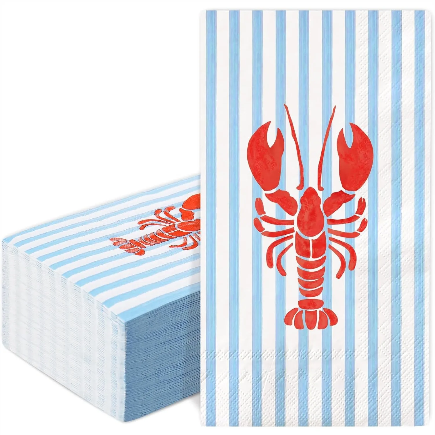 50 Pcs Crawfish Napkins for Summer Seafood Boil Party, Red Blue Striped Disposable Paper Hand Towels for Kitchen Bathroom Table
50 Pcs Crawfish Napkins for Summer Seafood Boil Party, Red Blue Striped Disposable Paper Hand Towels for Kitchen Bathroom Table