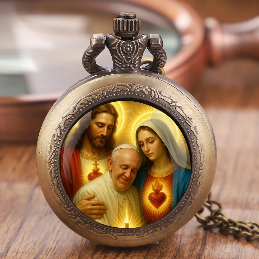 Pope John Paul II Catholic Icons Jesus Design Vintage Quartz Pocket Watch Chain Pendant Necklace for Men and Women Jewelry Gift
Pope John Paul II Catholic Icons Jesus Design Vintage Quartz Pocket Watch Chain Pendant Necklace for Men and Women Jewelry Gift