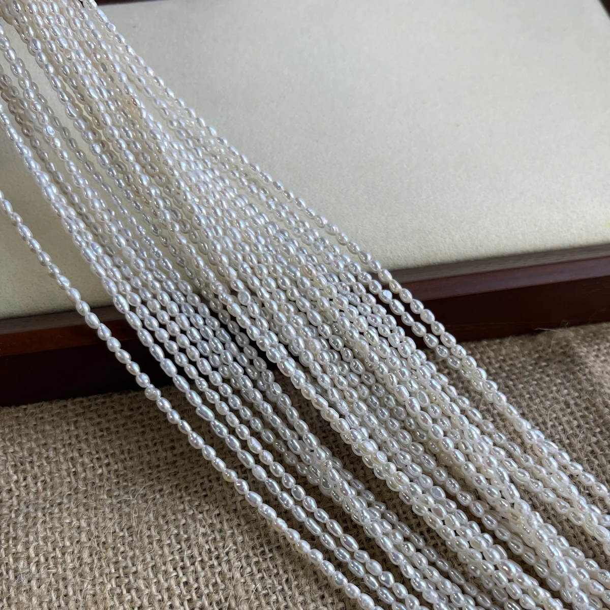 AA 2-3mm Delicate Small Rice Natural Freshwater Pearls Beads for Needlework Jewelry Making DIY Necklace Bracelet Accessories
AA 2-3mm Delicate Small Rice Natural Freshwater Pearls Beads for Needlework Jewelry Making DIY Necklace Bracelet Accessories