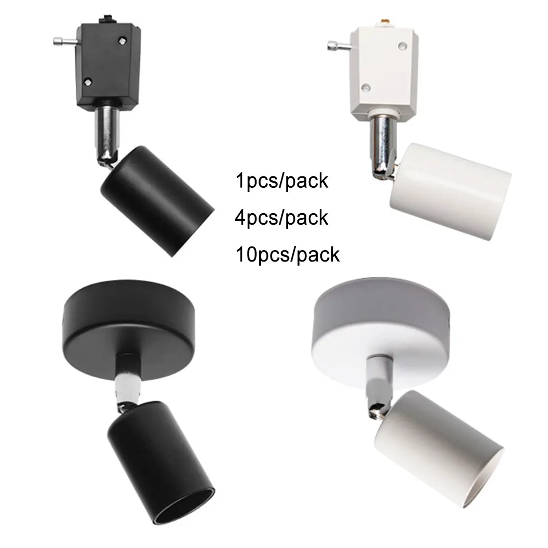 1/4/10pcs E27 Surface Mounted Ceiling Lights or Rail Mounted Ceiling Lamp Black White Industrial Ceiling Light LED Rail Lighting
1/4/10pcs E27 Surface Mounted Ceiling Lights or Rail Mounted Ceiling Lamp Black White Industrial Ceiling Light LED Rail Lighting