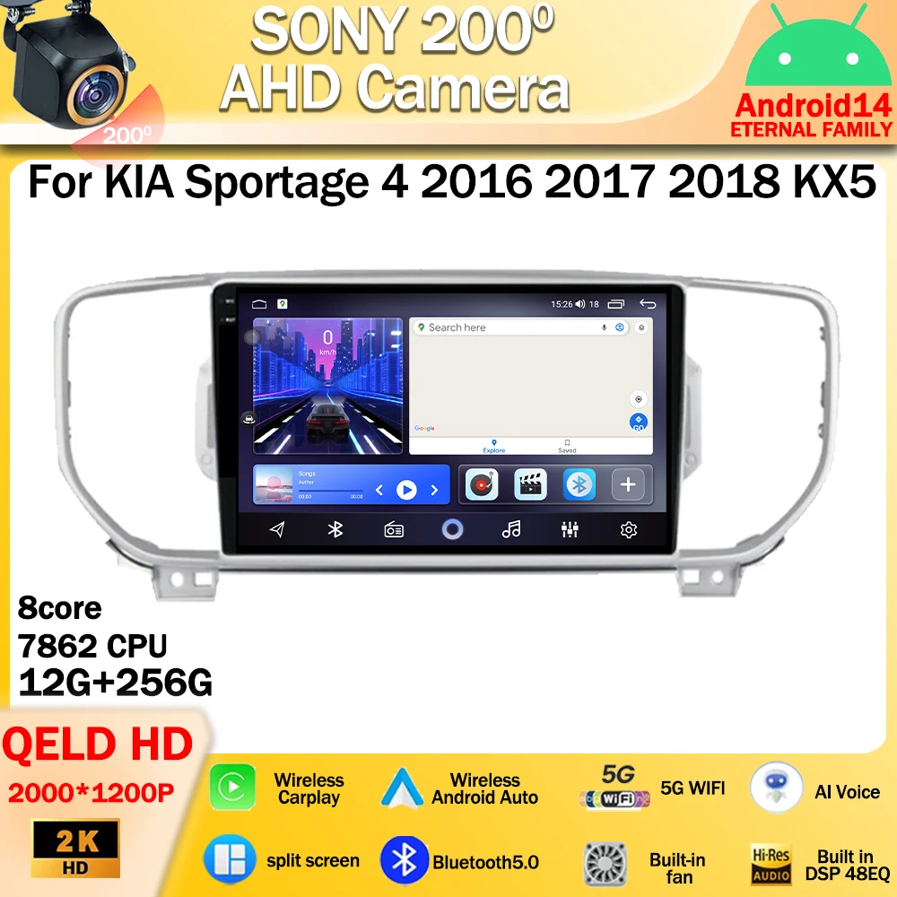 Автомагнитола на Android 14, мультимедийный проигрыватель для KIA Sportage 4, 2016, 2017, 2018, KX5, QLED, GPS-навигация, 4G, BT
Автомагнитола на Android 14, мультимедийный проигрыватель для KIA Sportage 4, 2016, 2017, 2018, KX5, QLED, GPS-навигация, 4G, BT