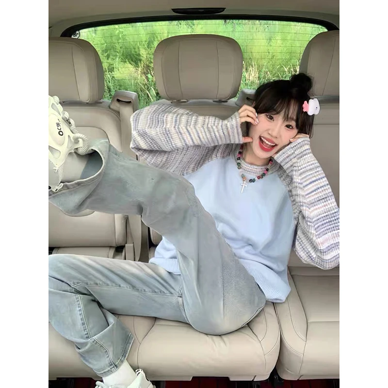 YIBASHU Women Splice Pullover Sweater Vintage Harajuku Y2k Long Sleeves Cashmere Sweaters Aesthetic 2000s Fashion Clothes Autumn
YIBASHU Women Splice Pullover Sweater Vintage Harajuku Y2k Long Sleeves Cashmere Sweaters Aesthetic 2000s Fashion Clothes Autumn
