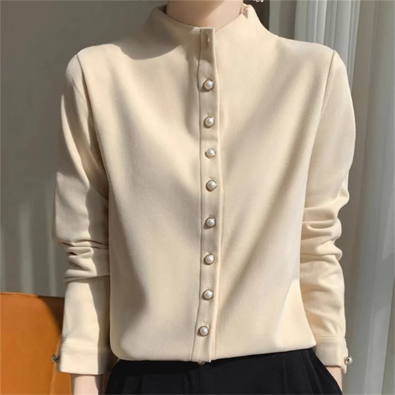 Двусторонняя бархатная рубашка, женская блузка, однотонные теплые топы с начесом, полувысокий воротник, теплая нижняя блузка, женские рубашки
Двусторонняя бархатная рубашка, женская блузка, однотонные теплые топы с начесом, полувысокий воротник, теплая нижняя блузка, женские рубашки