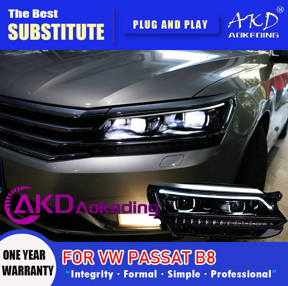 Фара AKD для VW Passat B8 Светодиодная фара 2016-2019, фара США, версия DRL, указатель поворота, дальний свет, линза проектора «ангельский глаз»
Фара AKD для VW Passat B8 Светодиодная фара 2016-2019, фара США, версия DRL, указатель поворота, дальний свет, линза проектора «ангельский глаз»
