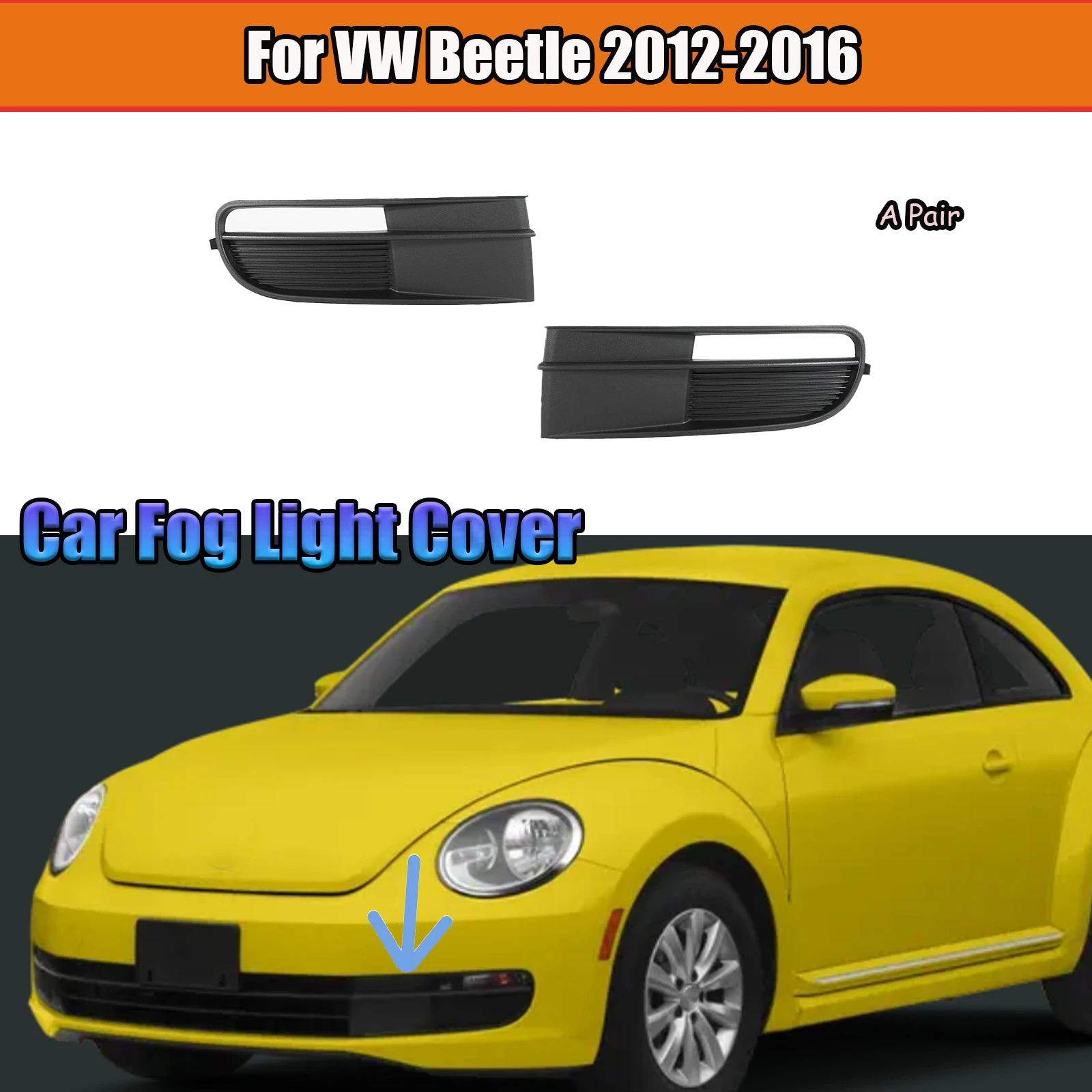 For Volkswagen Beetle 2012-2016 A Pair Fog Light Cover Lamp Trim Matte Black ABS Plastic Accessories OE Part 5C5853666C9B9
For Volkswagen Beetle 2012-2016 A Pair Fog Light Cover Lamp Trim Matte Black ABS Plastic Accessories OE Part 5C5853666C9B9