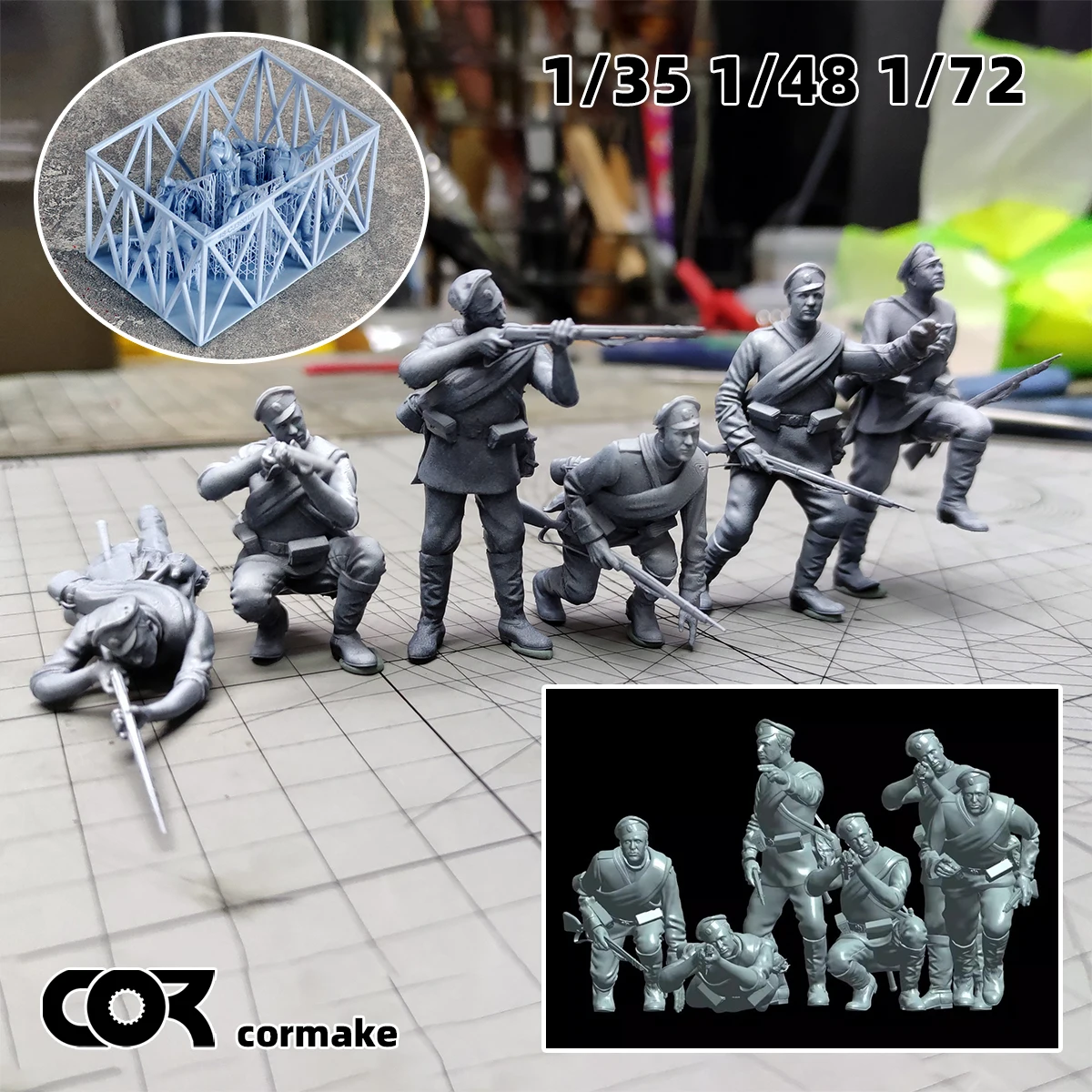 Scale Miniature Model kit Russian Soldiers in Combat Set Military Assemble Figures 1914–1918 5 pcs 1/35 1/48 1/72
Scale Miniature Model kit Russian Soldiers in Combat Set Military Assemble Figures 1914–1918 5 pcs 1/35 1/48 1/72