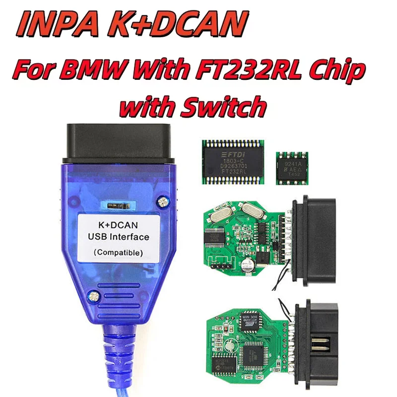USB-кабели OBD2 для INPA K + DCAN, диагностический инструмент USB-интерфейса для BMW K + CAN KTDI FT232, чип, переключатель линии обнаружения автомобиля, синий
USB-кабели OBD2 для INPA K + DCAN, диагностический инструмент USB-интерфейса для BMW K + CAN KTDI FT232, чип, переключатель линии обнаружения автомобиля, синий