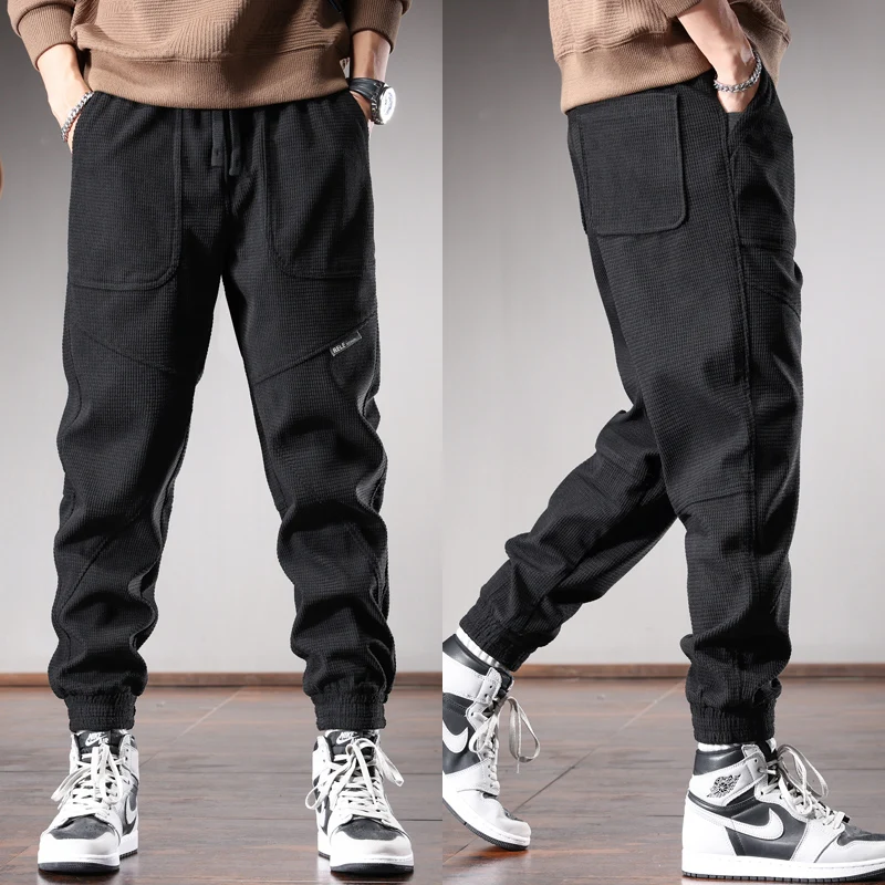 Autumn Black Baggy Pants Men Casual Sports Elastic Waist Drawstring Jogging Trousers
Autumn Black Baggy Pants Men Casual Sports Elastic Waist Drawstring Jogging Trousers