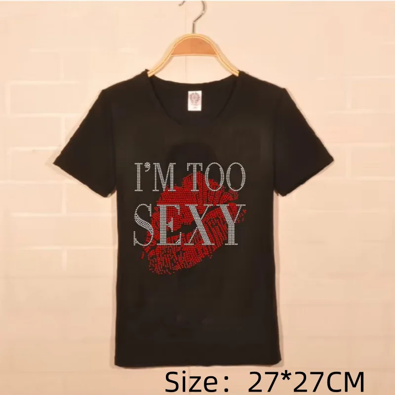 I AM TOO SEXY LIP iron on crystal transfers design hot fix rhinestone applique sticker hot fix motif for shirt
I AM TOO SEXY LIP iron on crystal transfers design hot fix rhinestone applique sticker hot fix motif for shirt