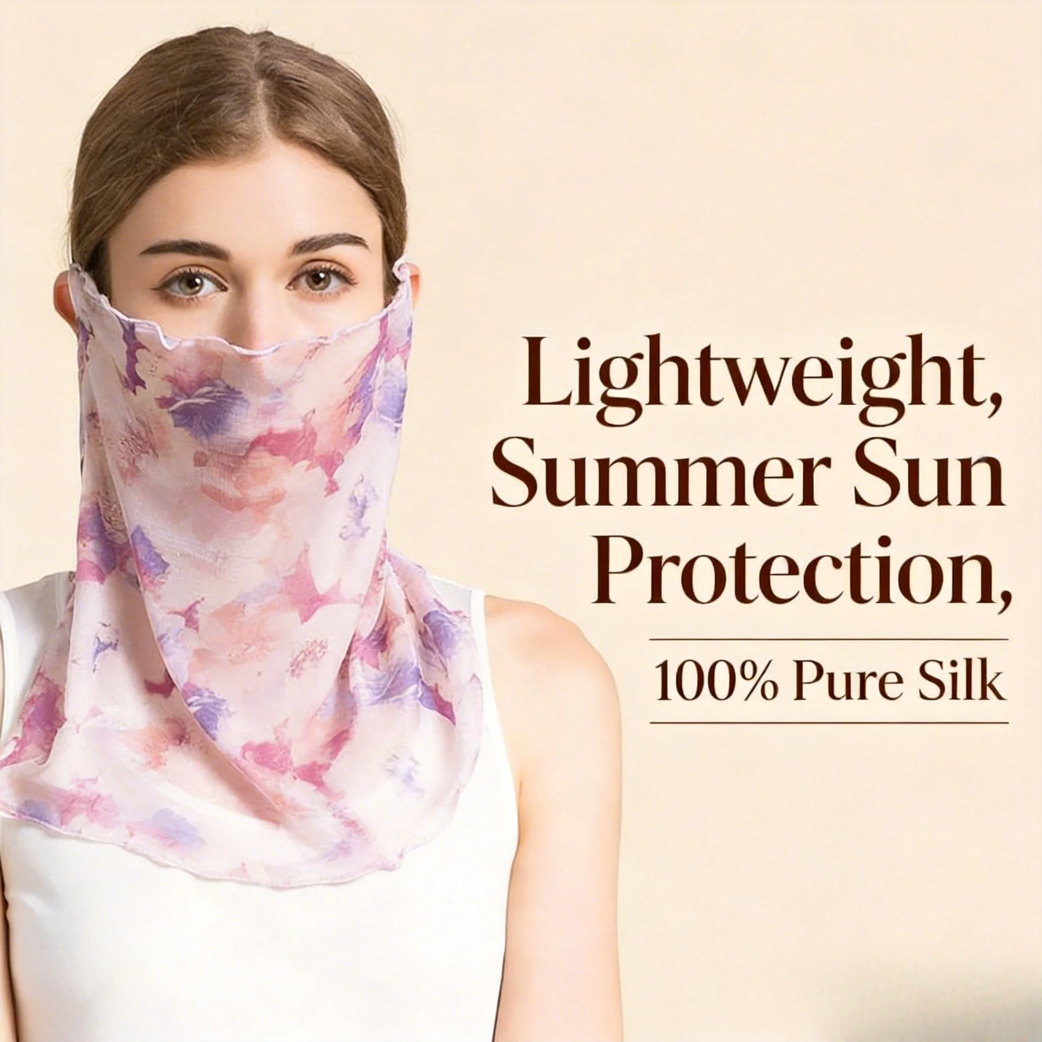Summer lightweight mulberry silk mesh neck gaiter – sun-proof, light-blocking face mask/cover, versatile silk scarf
Summer lightweight mulberry silk mesh neck gaiter – sun-proof, light-blocking face mask/cover, versatile silk scarf
