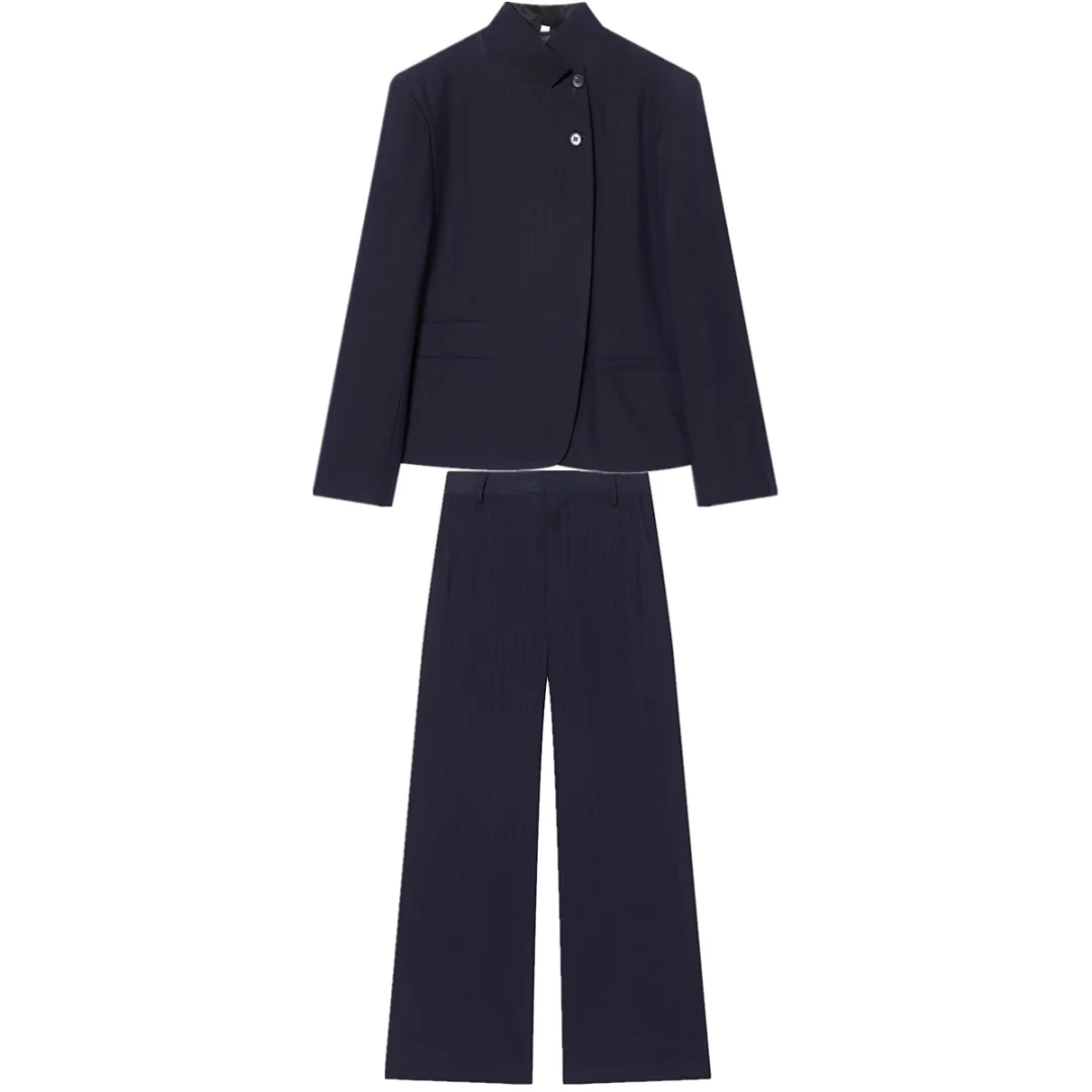 Maxdutti Minimalist Women's Elegant Striped Jacket Pants Woman Clothes Pant Sets New Two Piece Set Women's Suit Ropa Mujer
Maxdutti Minimalist Women's Elegant Striped Jacket Pants Woman Clothes Pant Sets New Two Piece Set Women's Suit Ropa Mujer