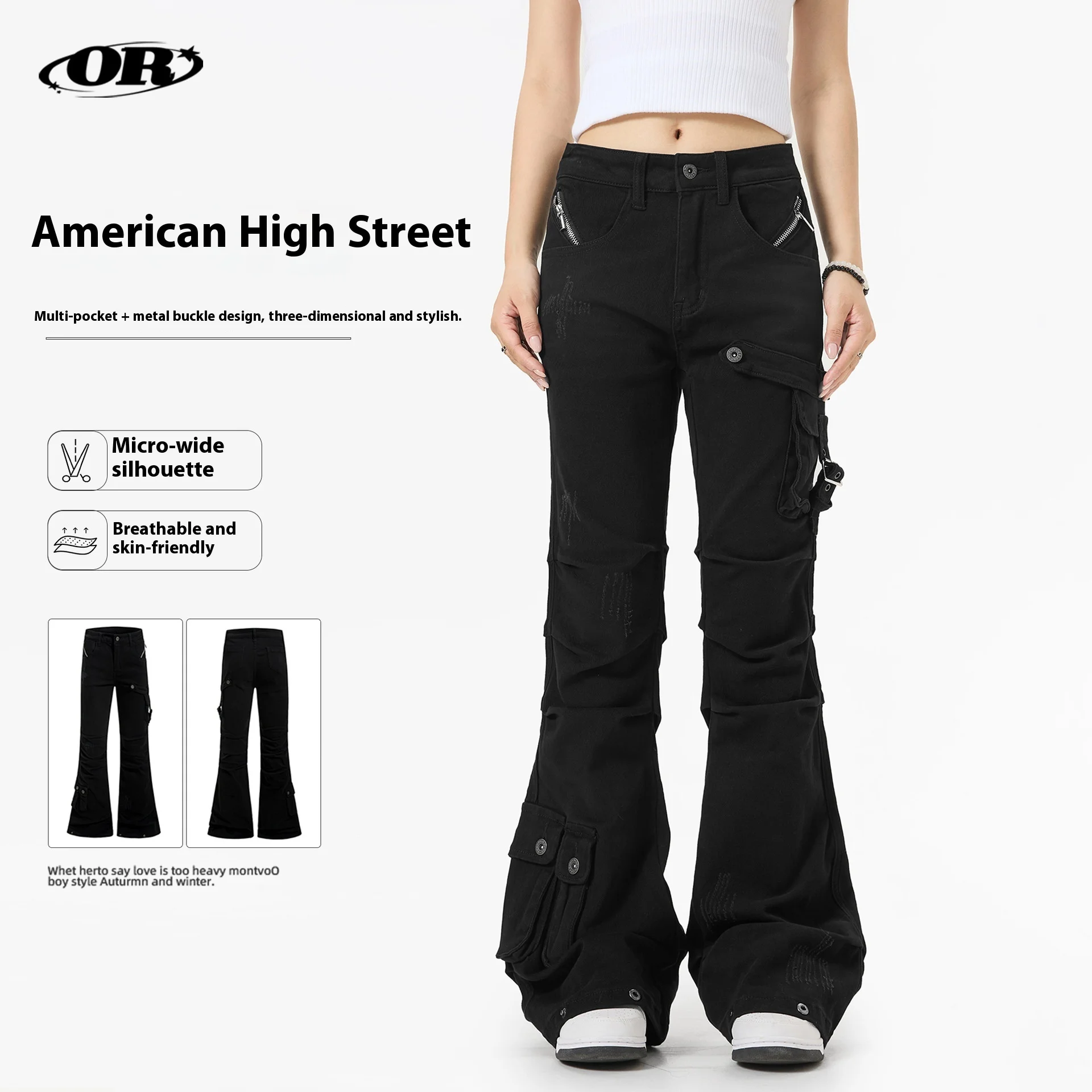 OR FL Streetwear Бренд High Street 97, хлопковые женские расклешенные брюки, брюки-карго в американском стиле ретро, брюки-карго со шваброй, брюки в пол
OR FL Streetwear Бренд High Street 97, хлопковые женские расклешенные брюки, брюки-карго в американском стиле ретро, брюки-карго со шваброй, брюки в пол