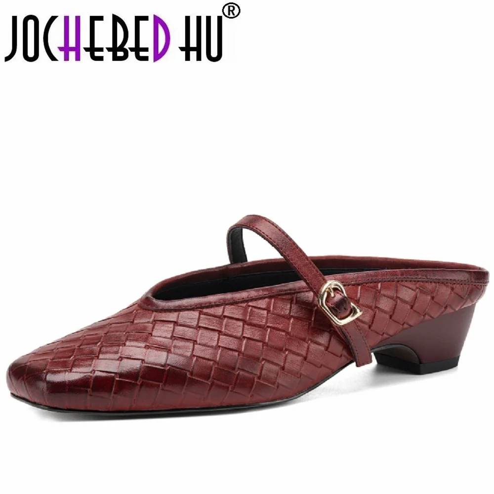 【JOCHEBED HU】New Style Women's Handmade Genuine Leather Vintage Woven Mid Heel Comfortable Shoes 34-40
【JOCHEBED HU】New Style Women's Handmade Genuine Leather Vintage Woven Mid Heel Comfortable Shoes 34-40