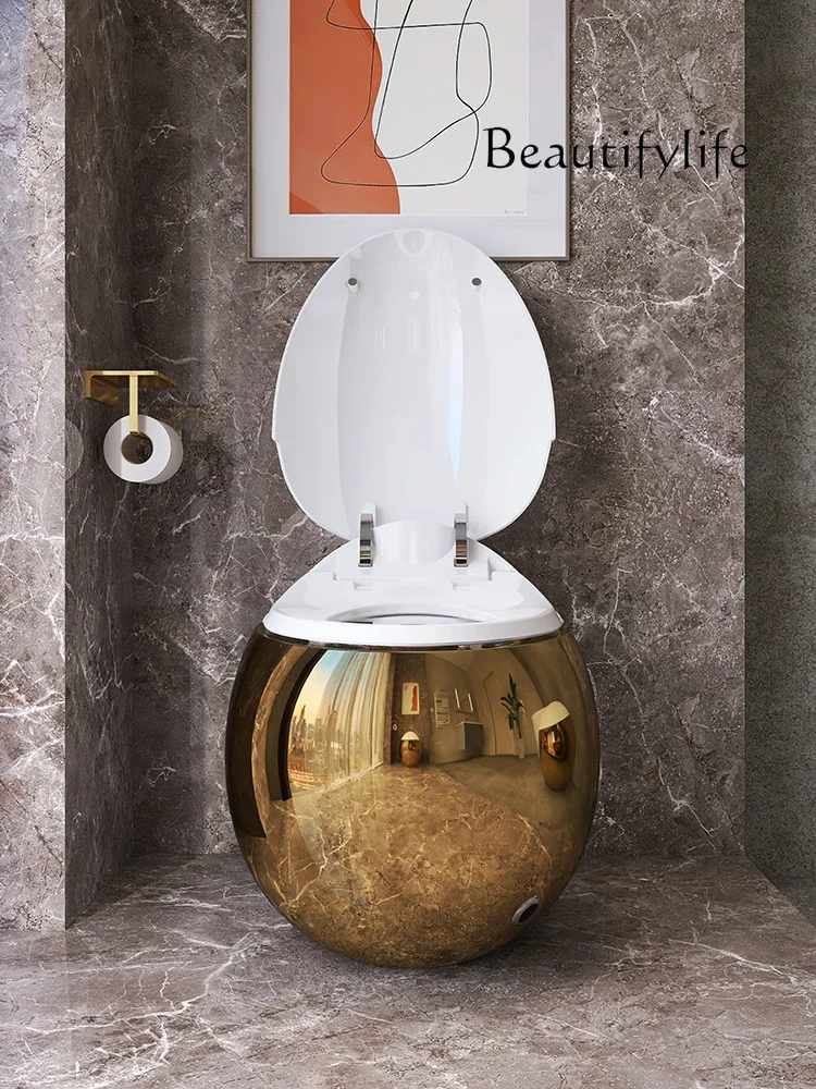 Integrated golden smart toilet, voice intelligent control, automatic flip, siphon toilet 
Integrated golden smart toilet, voice intelligent control, automatic flip, siphon toilet