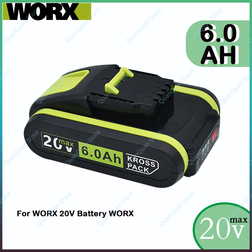 Worx New Power Tools Rechargeable Replacement Lithium Battery 20V 6000mAh for Worx WA3551 WA3553 WX390 WX176 WX178 WX386 WX678
Worx New Power Tools Rechargeable Replacement Lithium Battery 20V 6000mAh for Worx WA3551 WA3553 WX390 WX176 WX178 WX386 WX678