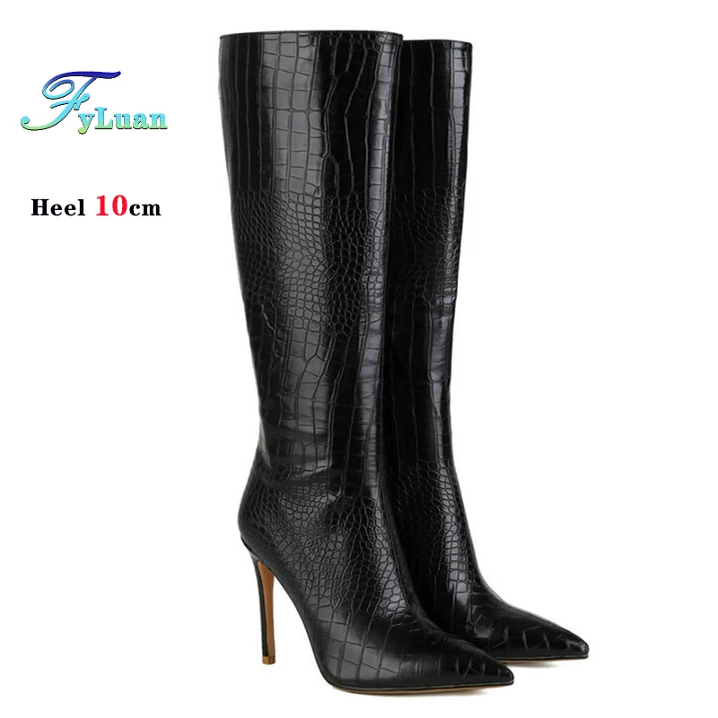 Handmade Patent Leather Knee High Women Boots Fashion Pointed To Gladiator Boots Shiny Snakeskin Pattern Winter Boots Big Size
Handmade Patent Leather Knee High Women Boots Fashion Pointed To Gladiator Boots Shiny Snakeskin Pattern Winter Boots Big Size