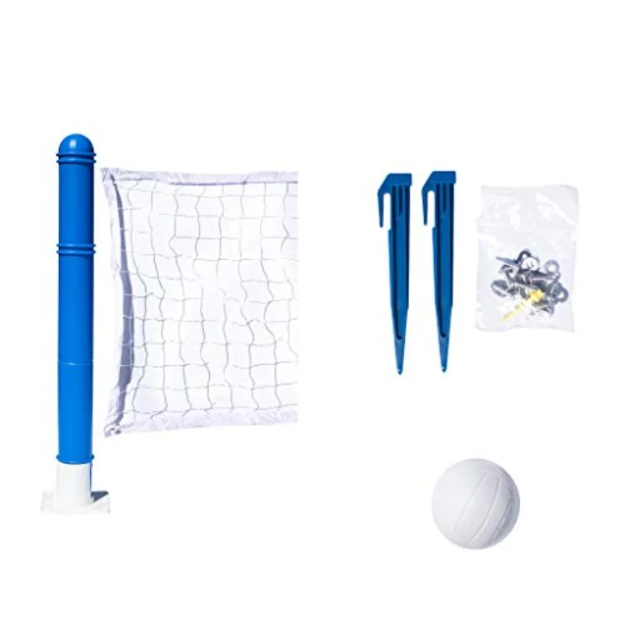 Cross Pool Volly Above ground Volleyball Game: PVC blue weather-resistant and portable
Cross Pool Volly Above ground Volleyball Game: PVC blue weather-resistant and portable