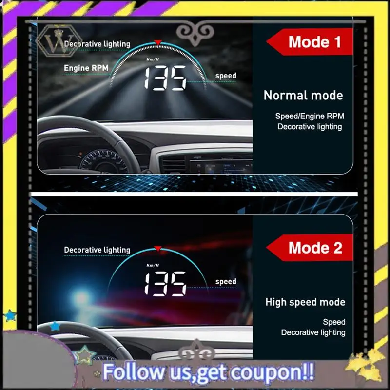 ABXV-M8 HUD Head-Up Display OBD Car Display Speedometer Universal Durable Easy Install Easy To Use
ABXV-M8 HUD Head-Up Display OBD Car Display Speedometer Universal Durable Easy Install Easy To Use