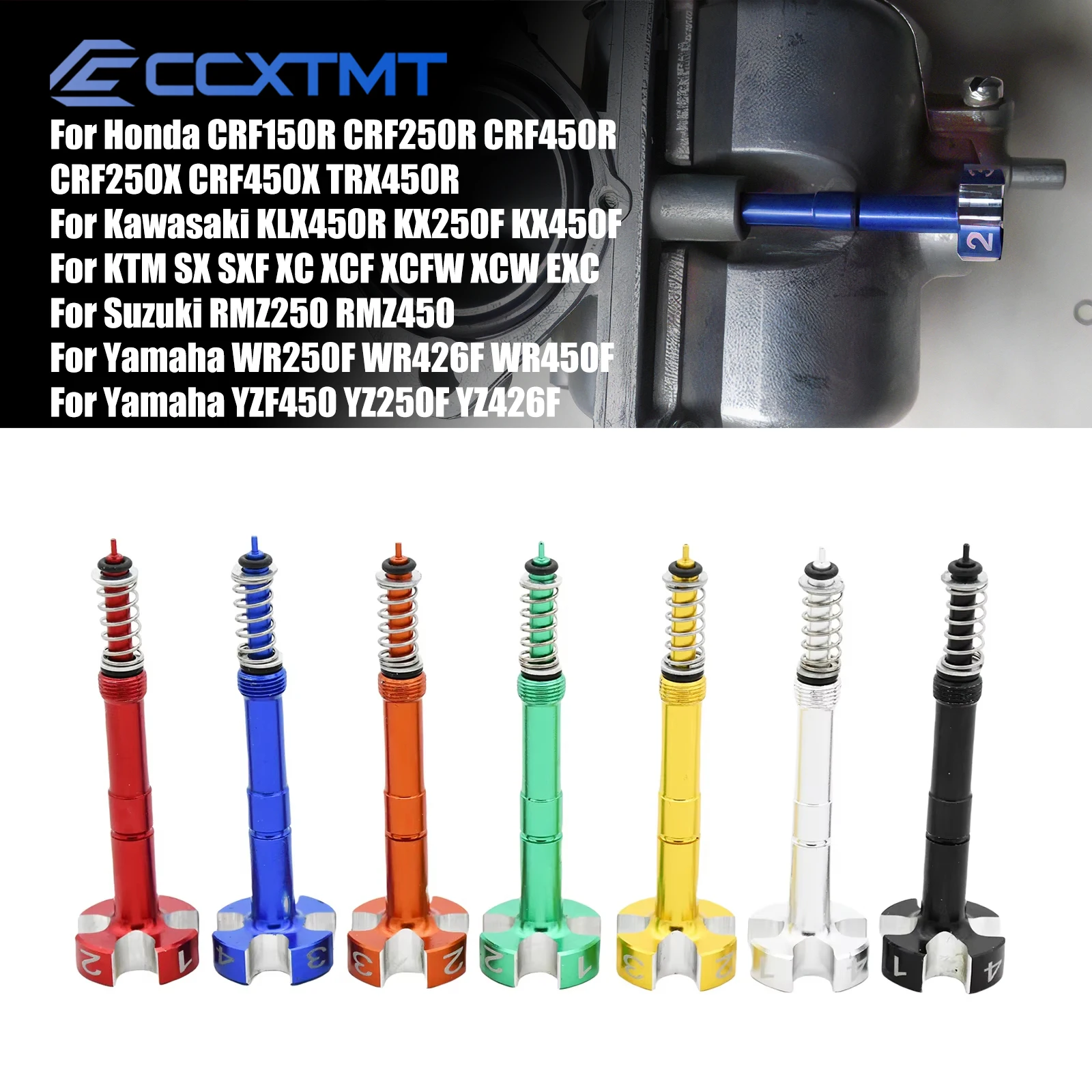 CNC Aluminum Keihin FCR Carbs Carby 4 Stroke Easy Adjustable Air Carburetor Fuel Mixture Screw For KTM ATV Honda Yamaha Suzuki
CNC Aluminum Keihin FCR Carbs Carby 4 Stroke Easy Adjustable Air Carburetor Fuel Mixture Screw For KTM ATV Honda Yamaha Suzuki