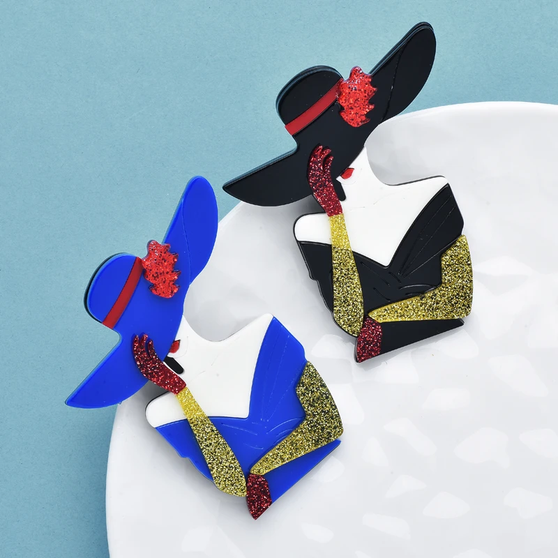 Wuli&baby Acrylic Beautiful Lady Brooches 2-color Wear Hat Girl Modern Character Party Office Coat Brooch Pins Gifts
Wuli&baby Acrylic Beautiful Lady Brooches 2-color Wear Hat Girl Modern Character Party Office Coat Brooch Pins Gifts