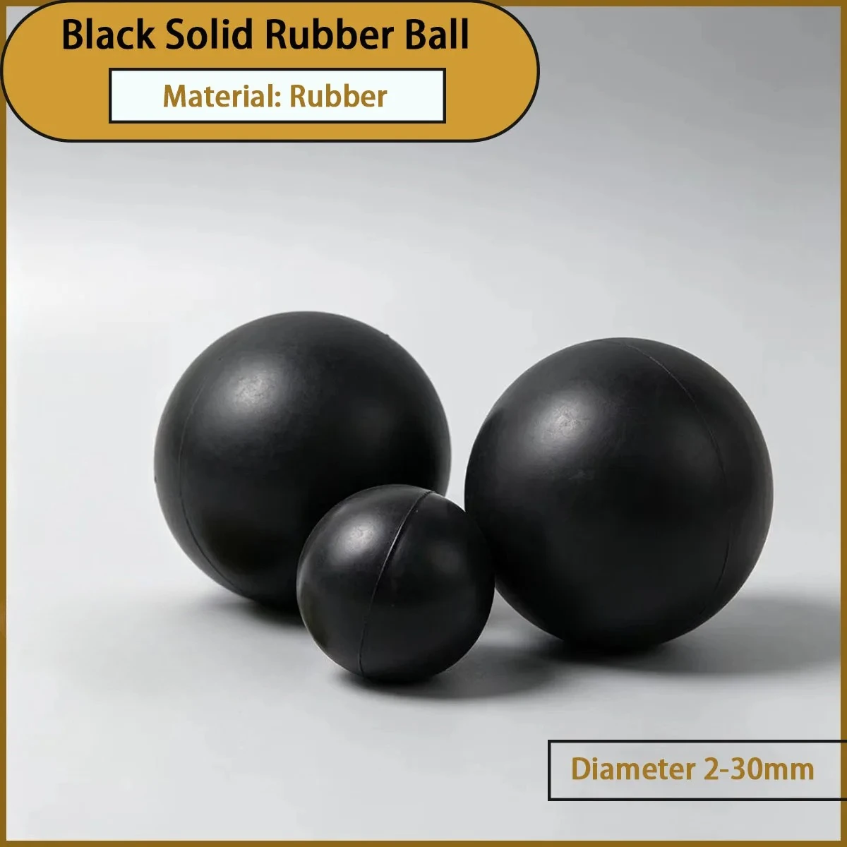 Black solid rubber ball with a diameter of 2-30mm is used for industrial anti slip, instrument protection, mold cushioning, etc
Black solid rubber ball with a diameter of 2-30mm is used for industrial anti slip, instrument protection, mold cushioning, etc