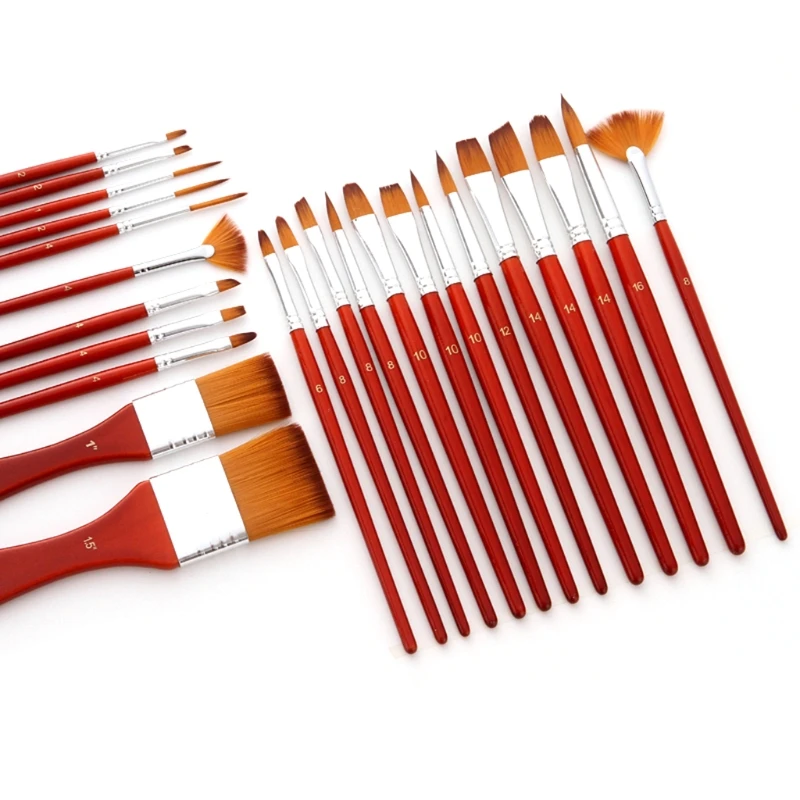 24 Pcs Multi-purpose Flat Paint Brush Portable Nylon Paint Brush Set for IDEAL for Student Beginner Aritst Painting Y3NC
24 Pcs Multi-purpose Flat Paint Brush Portable Nylon Paint Brush Set for IDEAL for Student Beginner Aritst Painting Y3NC