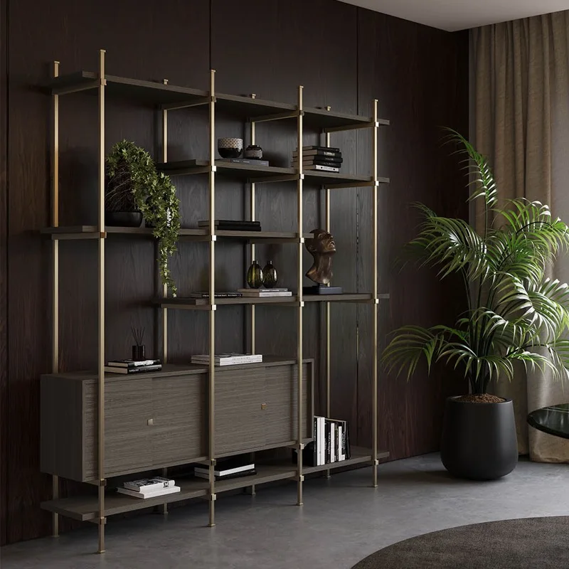 Light luxury stainless steel furniture bookshelf shelf floor-to-ceiling metal wine cabinet living room modern simple bookcase
Light luxury stainless steel furniture bookshelf shelf floor-to-ceiling metal wine cabinet living room modern simple bookcase
