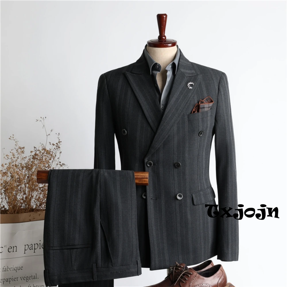 Double Breasted Men's Formal Slim Fit Suits,Peak Lapel Suit Set 2 Pieces Blazer Pants For Men,Elegant Chic Tuxedo Wedding Outfit
Double Breasted Men's Formal Slim Fit Suits,Peak Lapel Suit Set 2 Pieces Blazer Pants For Men,Elegant Chic Tuxedo Wedding Outfit