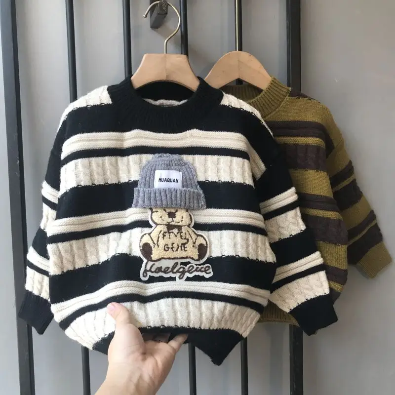 Children's Clothing Boys and Girls Striped Sweater 2023 New Baby Autumn and Winter Thick Pullover
Children's Clothing Boys and Girls Striped Sweater 2023 New Baby Autumn and Winter Thick Pullover