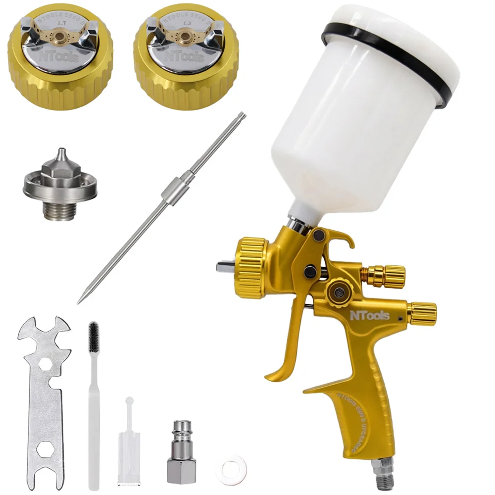 Air Spray Gun 1.3MM With 1.7MM Nozzle Kit Car Repair Paint Spray Guns for Painting Car Aerografo HVLP Spray Gun Airbrush
Air Spray Gun 1.3MM With 1.7MM Nozzle Kit Car Repair Paint Spray Guns for Painting Car Aerografo HVLP Spray Gun Airbrush
