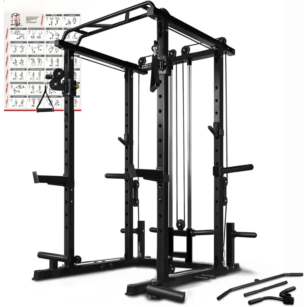 Multi-Function Squat Rack Power Cage PPC03 with Cable Crossover System, 1000LBS Capacity Power Rack and Packages
Multi-Function Squat Rack Power Cage PPC03 with Cable Crossover System, 1000LBS Capacity Power Rack and Packages