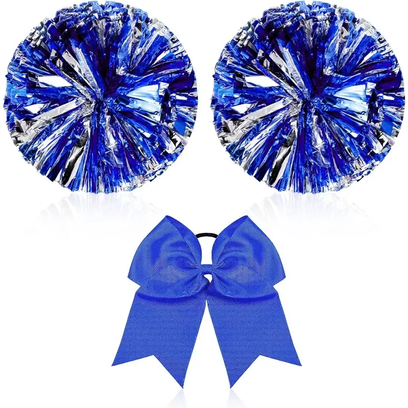 Cheerleading Pom Poms& Hair Bow Set-3 Pcs Metallic Cheer Supplies for Cheerleaders & Dance Teams- Sparkly Bows for Sports Spirit
Cheerleading Pom Poms& Hair Bow Set-3 Pcs Metallic Cheer Supplies for Cheerleaders & Dance Teams- Sparkly Bows for Sports Spirit