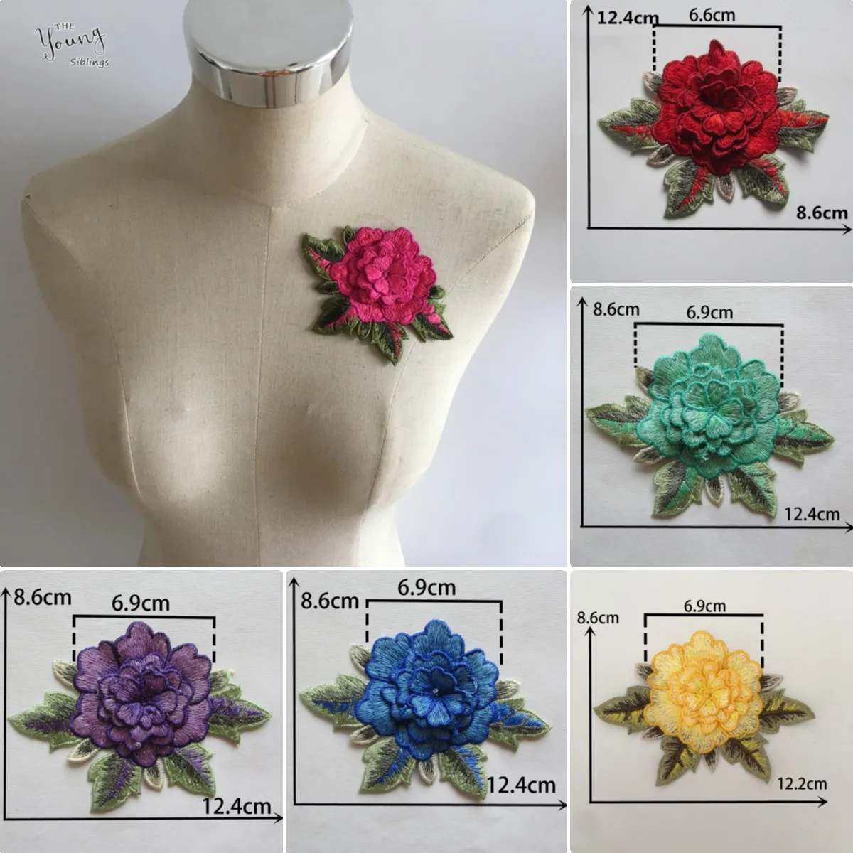 Polyester colored three-dimensional embroidered rose DIY decorative sewing clothing accessories clothing accessories
Polyester colored three-dimensional embroidered rose DIY decorative sewing clothing accessories clothing accessories