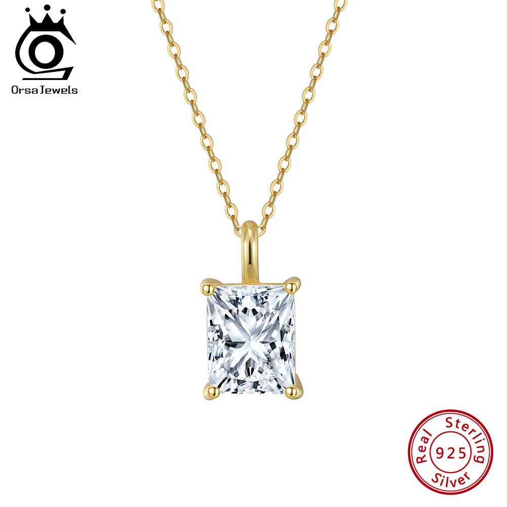 ORSA JEWELS Shiny 8A Cubic Zirconia Pendant Necklace 925 Silver Modern Rectangle Shape Pendant Daily Jewelry Accessories LZN25
ORSA JEWELS Shiny 8A Cubic Zirconia Pendant Necklace 925 Silver Modern Rectangle Shape Pendant Daily Jewelry Accessories LZN25