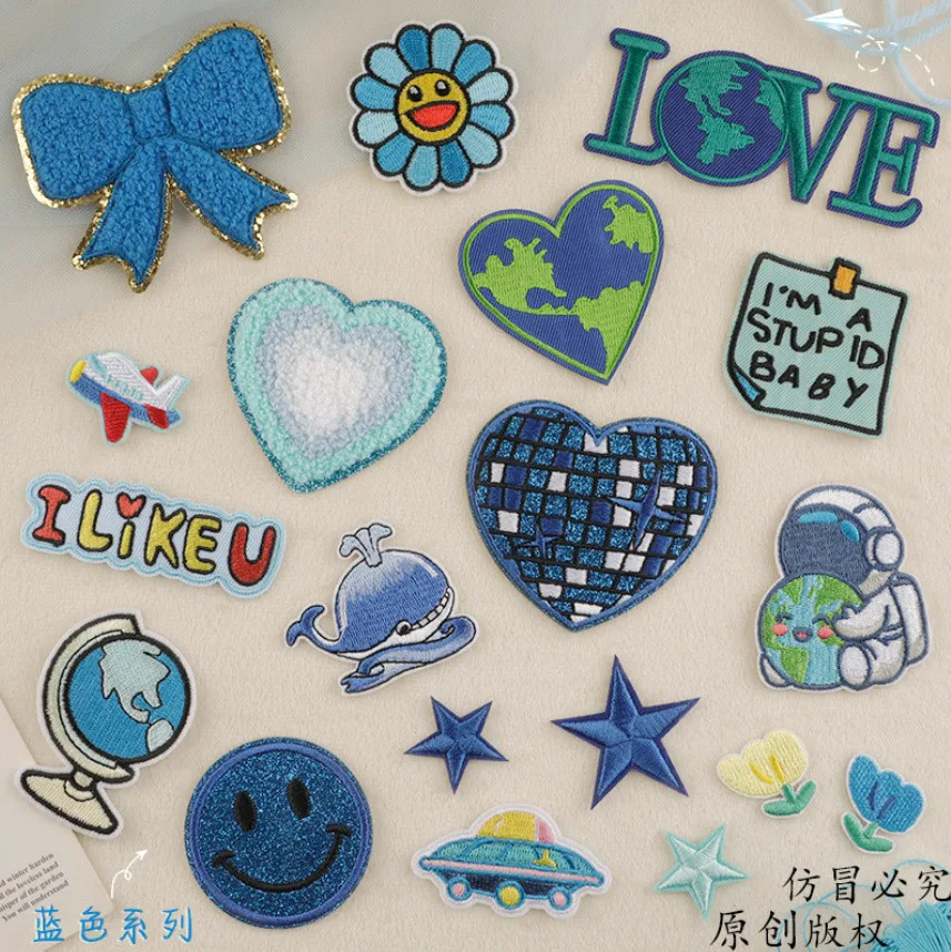 Blue Set Iron On Sew On Embroidered Patches Clothing Hat Bag Shoe Repair Phone Gift Box Decor DIY Accessory 10 Pcs
Blue Set Iron On Sew On Embroidered Patches Clothing Hat Bag Shoe Repair Phone Gift Box Decor DIY Accessory 10 Pcs