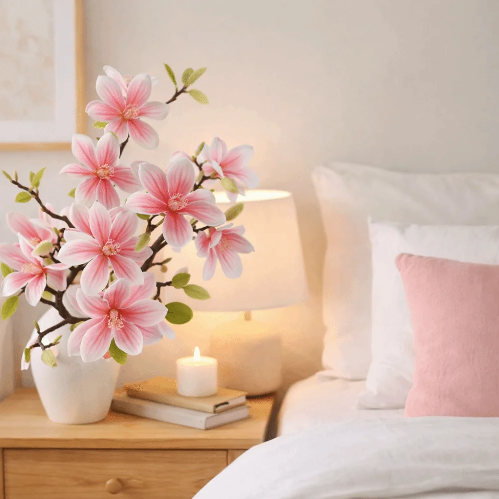Real Touch Artificial Magnolia Flower Realistic Handmade Fake Silk Flower Decorative New Chinese Artificial Plant
Real Touch Artificial Magnolia Flower Realistic Handmade Fake Silk Flower Decorative New Chinese Artificial Plant
