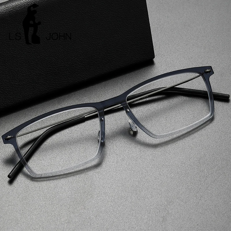 LS JOHN Titanium Reading Glasses Men Screwless Ultralight Square Myopia Prescription Eyeglasses Women Brand Optical Eyewear
LS JOHN Titanium Reading Glasses Men Screwless Ultralight Square Myopia Prescription Eyeglasses Women Brand Optical Eyewear