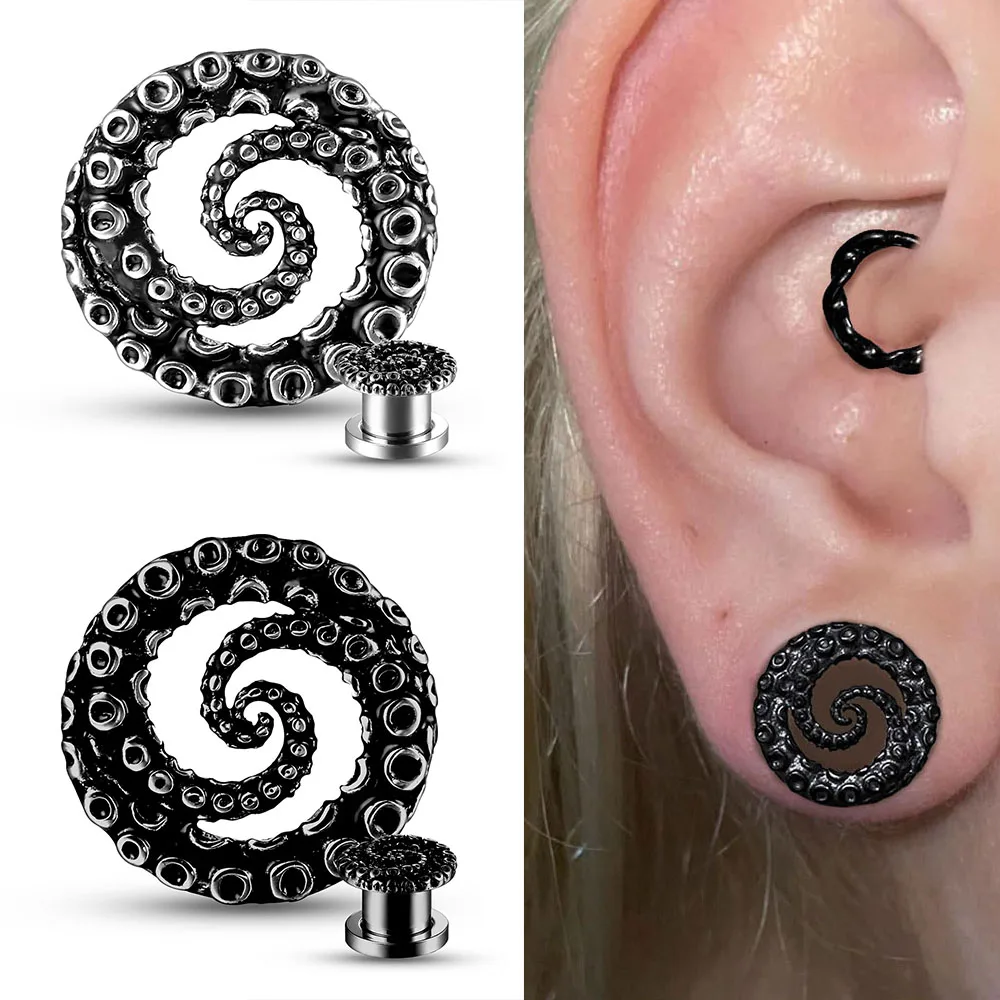Giga 2PCS 316 Stainless Steel Octopus Tentacles Ear Expander Plugs Tunnels Gauges Stretchers Piercing Body Jewelry Earrings Cool
Giga 2PCS 316 Stainless Steel Octopus Tentacles Ear Expander Plugs Tunnels Gauges Stretchers Piercing Body Jewelry Earrings Cool
