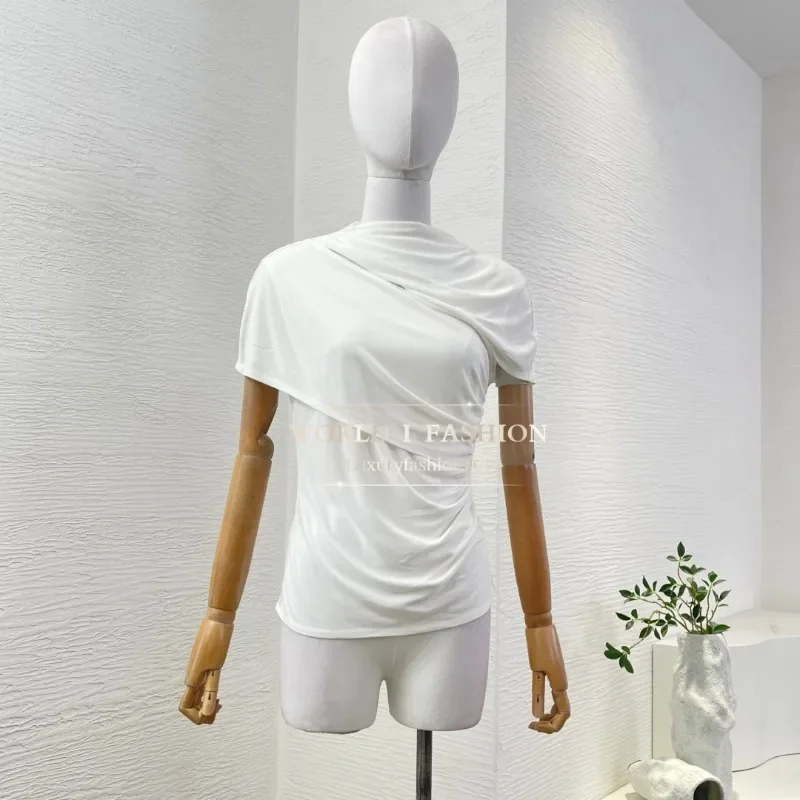 White Cut Out Short Sleeve Tight Pulloers Tops 2025 New Fashion Style for Ladies Elegant Attractive High Quality
White Cut Out Short Sleeve Tight Pulloers Tops 2025 New Fashion Style for Ladies Elegant Attractive High Quality