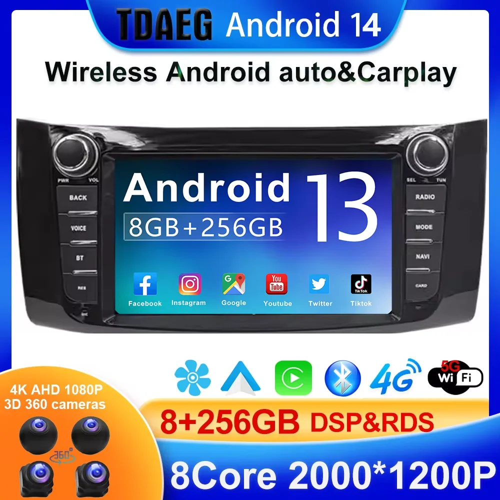 Android 14 for Nissan Sylphy B17 Sentra 12 2013 2014 2015 2016 2017 2018 Car Radio Multimedia Video Player Navigation stereo GPS
Android 14 for Nissan Sylphy B17 Sentra 12 2013 2014 2015 2016 2017 2018 Car Radio Multimedia Video Player Navigation stereo GPS