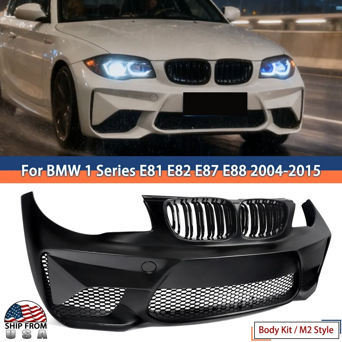Передний бампер для BMW E81 E82 E87 E88 125i 128 1 серии 2004-2015 годов, комплект для тюнинга кузова в стиле M2 с решеткой радиатора.
Передний бампер для BMW E81 E82 E87 E88 125i 128 1 серии 2004-2015 годов, комплект для тюнинга кузова в стиле M2 с решеткой радиатора.