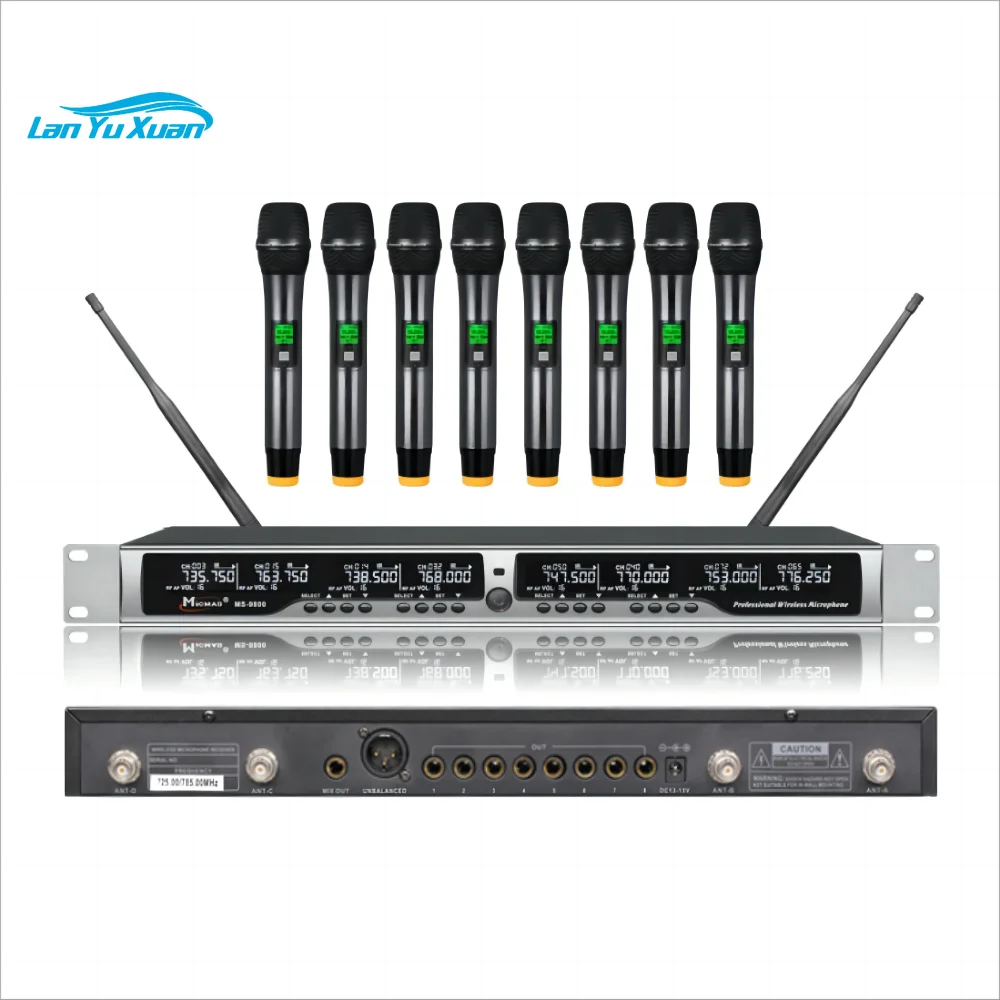 Hotsale Long Distance Professional 8 Channel UHF Wireless Microphone System
Hotsale Long Distance Professional 8 Channel UHF Wireless Microphone System