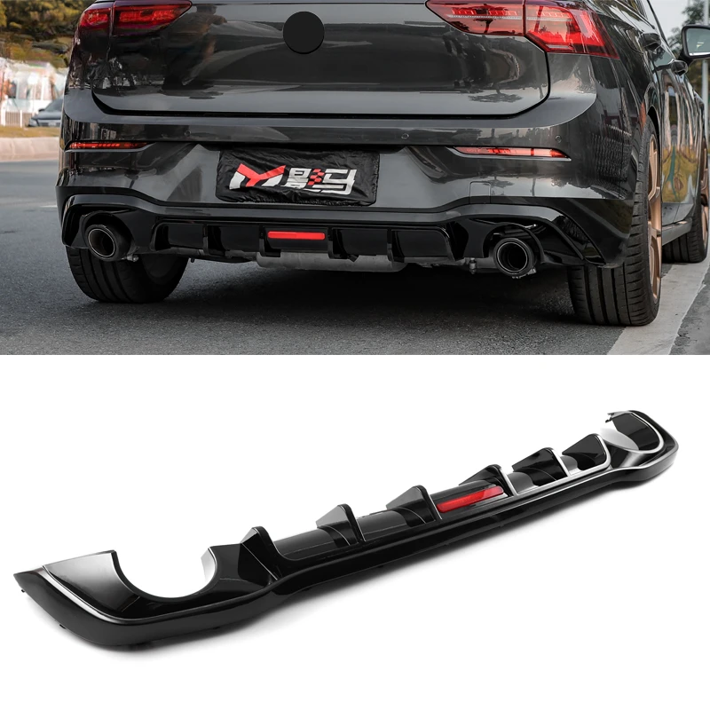 Single row air hole Rear Diffuser Lip Sport Bumper Lip Cover with LED Light for VW golf 8 mk8 pro 2021 2022 2023 Body Kit
Single row air hole Rear Diffuser Lip Sport Bumper Lip Cover with LED Light for VW golf 8 mk8 pro 2021 2022 2023 Body Kit